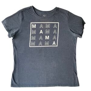 Positive Tees Girl’s Short Sleeve T-shirt Size L (12/14), Blue, Mama Mama